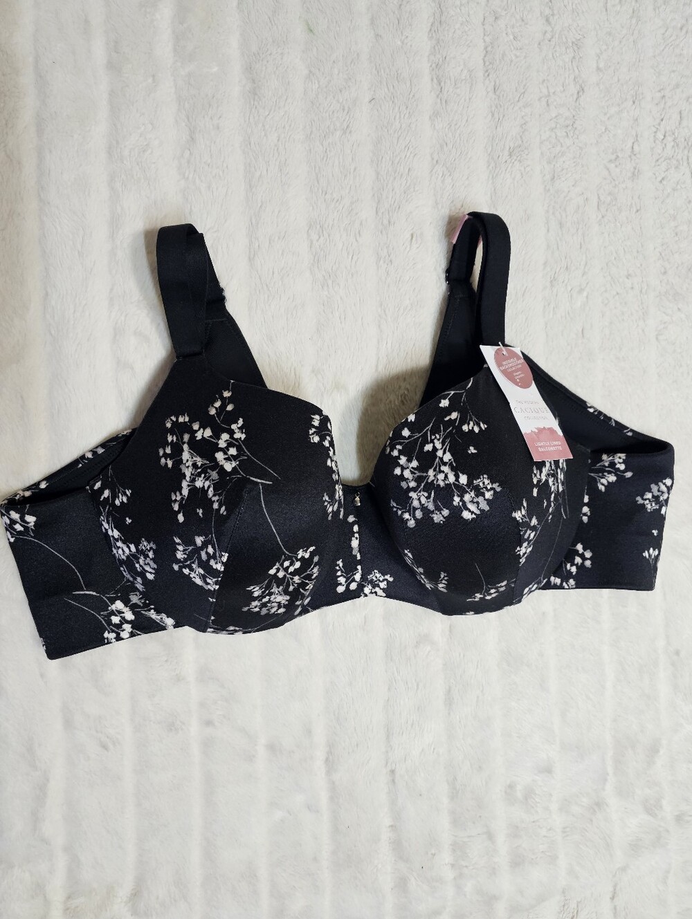 NWT Cacique 40C Lightly Lined Balconette Bra Invisible Backsmoother Floral - Picture 2 of 6